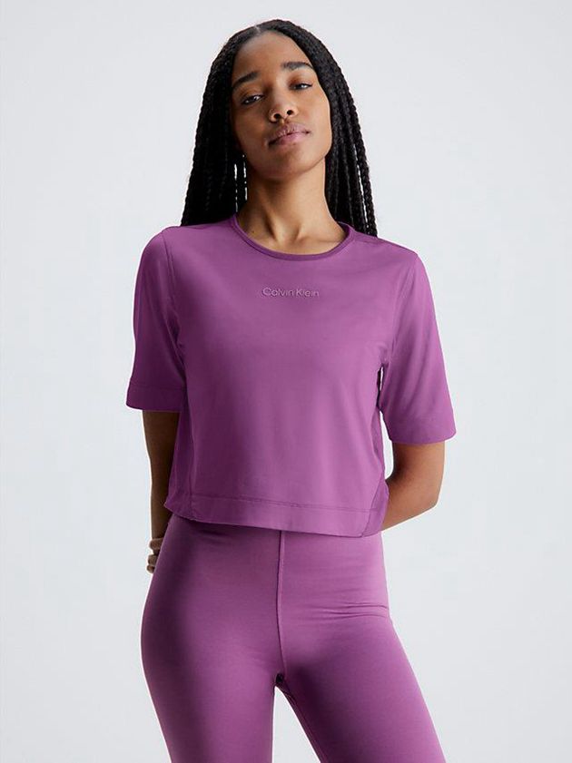 Calvin Klein USA Gym Womens T-Shirt Purple 6209853-BK